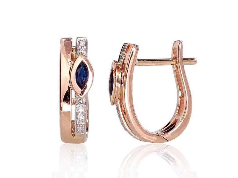 Earrings with Lever backs A1200713AuRPRhWDISA