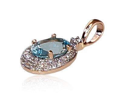 Gemstone pendant A1300264AuRPRhWDITZLB