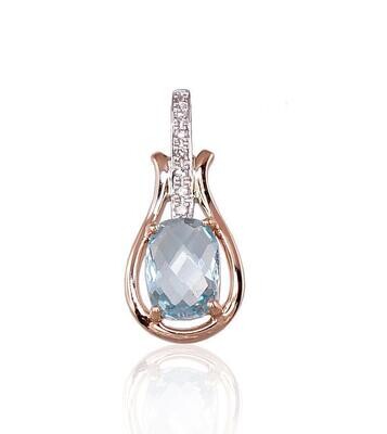 Gemstone pendant A1300201AuRPRhWDITZLB
