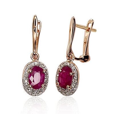 Ruby and Diamond Earrings with Lever backs A1200392ADB Ruby and Diamond Earrings with Lever backs A1200392ADB