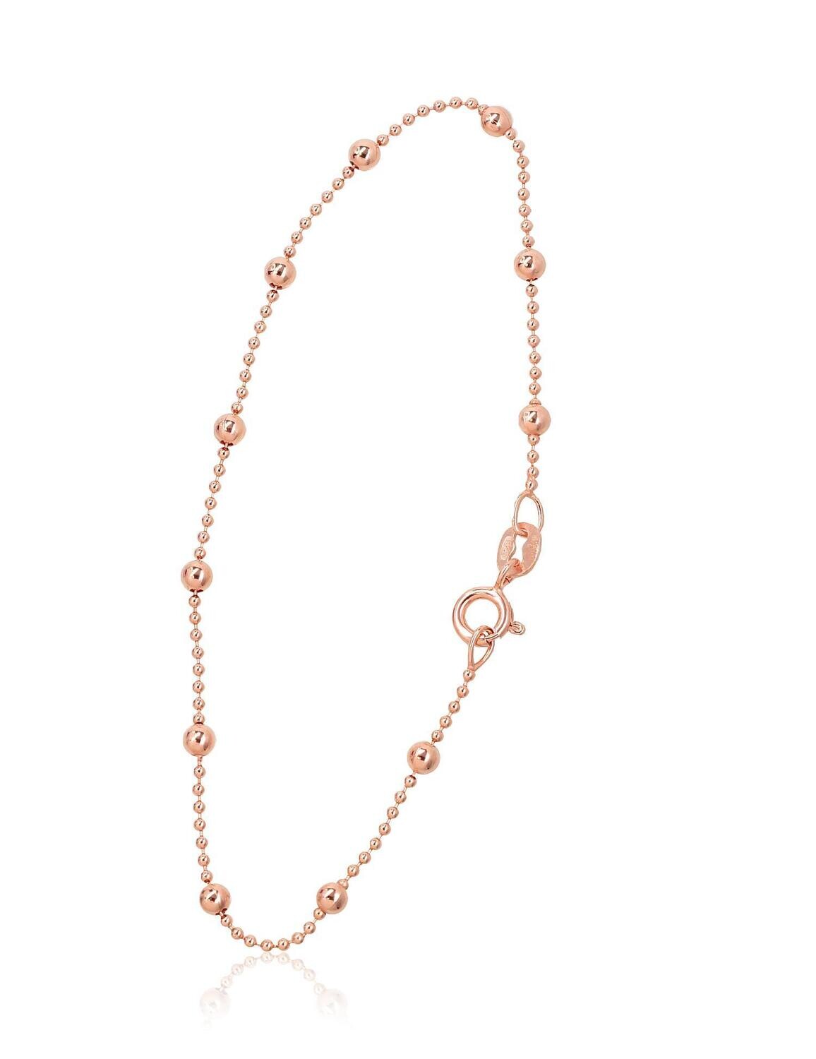 Paauksuota Sidabrinė Apyrankė: Bead, storis: 1-3 mm ADUN2400058P