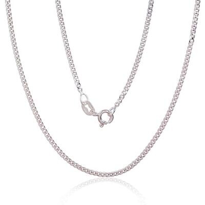 Sidabrinė grandinėlė Curb, storis: 2 mm ADUN2400136
