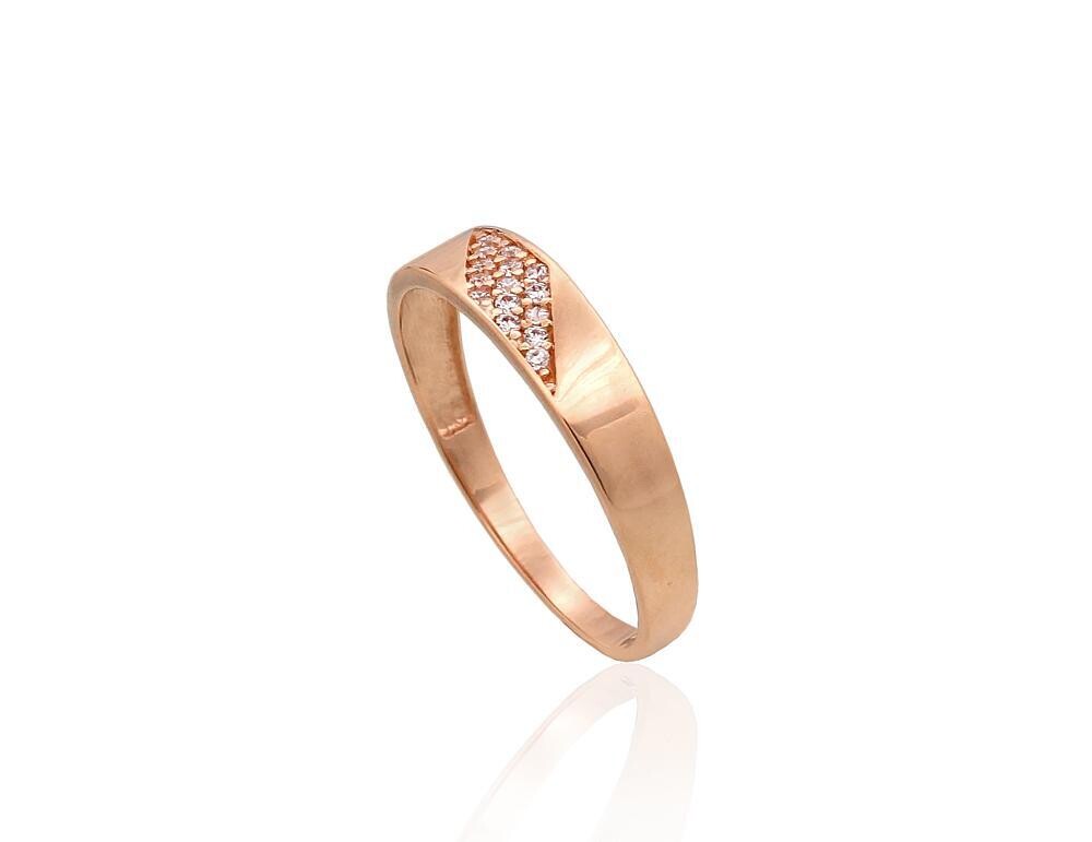 Žiedai, Moterims, Su akute, Cirkonai, metalas Auksas, praba 585, modelis 1101088(Au-R)_CZ