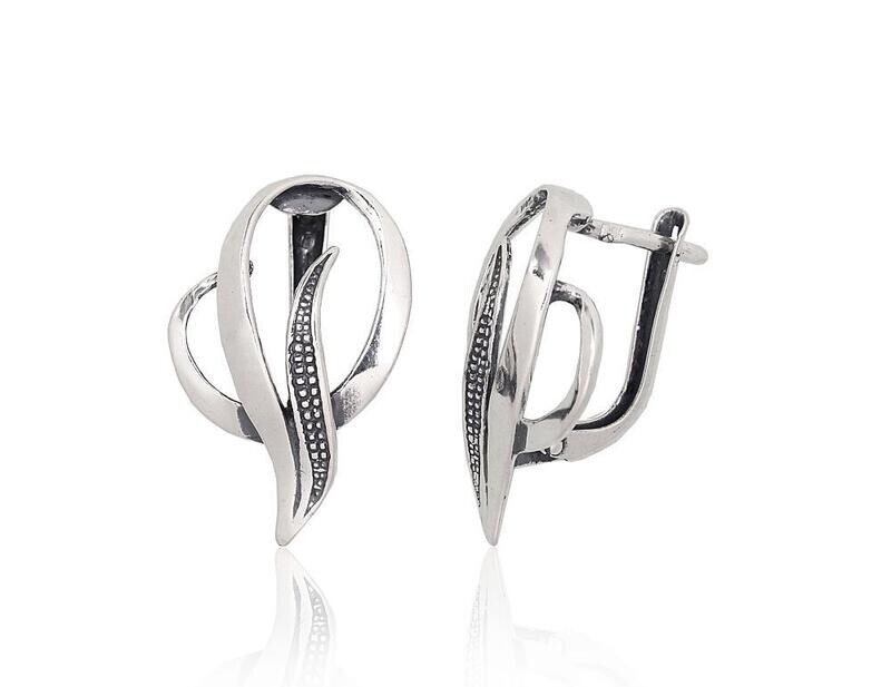Silver earrings with Lever backs A2203825POxBk