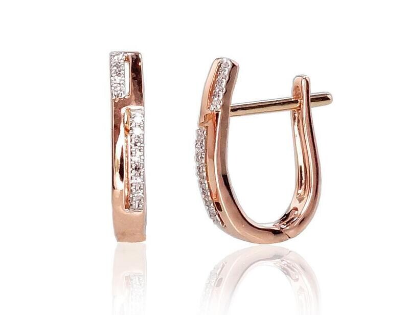 Gold earrings with Lever backs A1200709AuRPRhWDI
