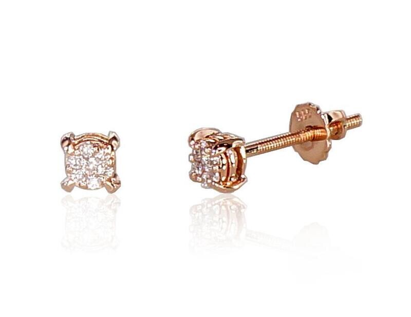 Gold Stud Earrings A1200510AuRDI