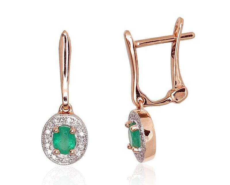 Gold earrings with Lever backs A1200975AuRPRhWDIEM