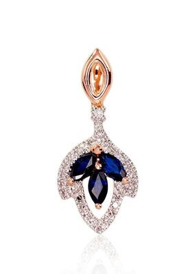 Goldanhänger mit Edelstein A1300414AuRPRhWDISA