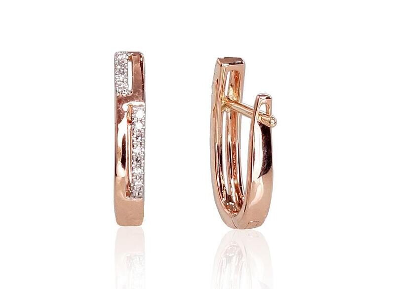 Gold earrings with Lever backs A1200709AuRPRhWDI