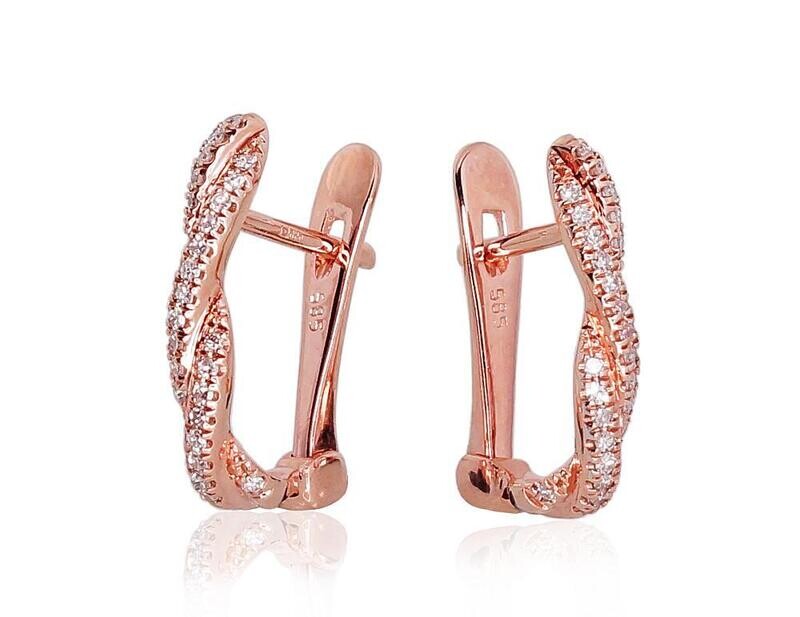Gold earrings with Lever backs A1200273AuRDI