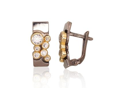 Englische Ohrstecker aus Silber A2203580PRhBkPAuYCZ