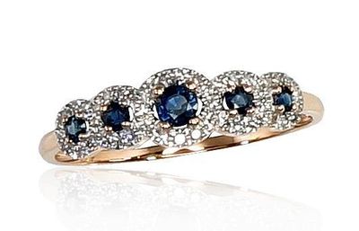 Mit Edelstein-Goldring A1100202AuRPRhWDISA Mit Edelstein-Goldring A1100202AuRPRhWDISA