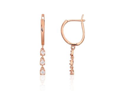 Gold earrings with Lever backs A1201712AuRCZ