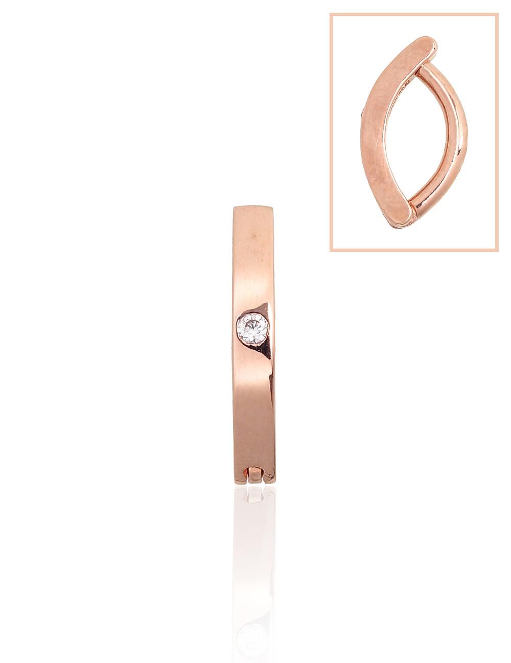 Auksinis auskaras į bambą, pirsingo auskaras, praba 585, su akute, kaina nuo 210€