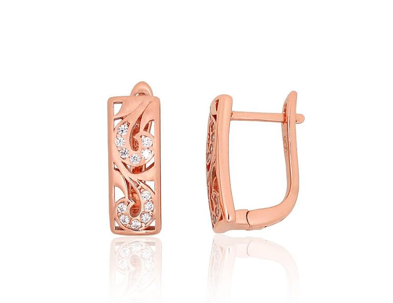 Silver Earrings with English Clasp A2204212PAuRCZ