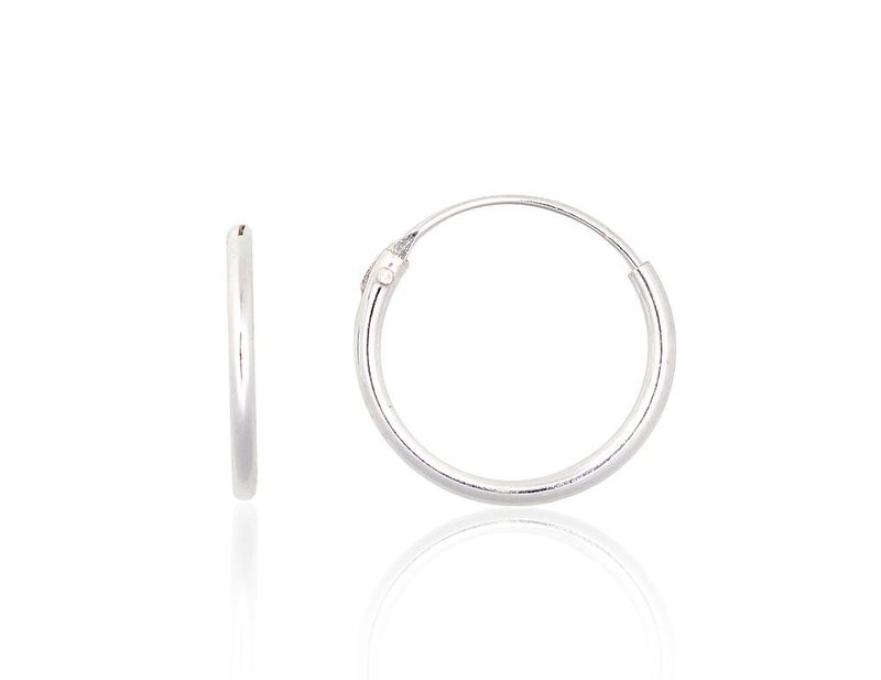 Sidabriniai Auskarai Rinkutės, rinkės, apvalūs Auskarai moterims, didelės rinkės, kaina 65 €