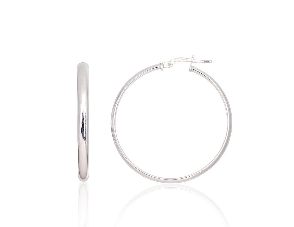 Sidabrinai Auskarai Rinkutės, rinkės, apvalūs Auskarai moterims, dydis 34 mm,. kaina 42 €