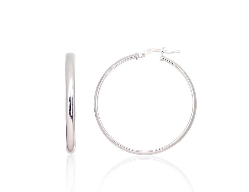 Sidabrinai Auskarai Rinkutės, rinkės, apvalūs Auskarai moterims, dydis 34 mm,. kaina 42 €