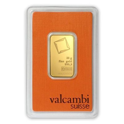 Aukso luitas 20 g.  Valcambi!