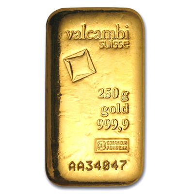 Aukso luitas 250 g.  Valcambi!