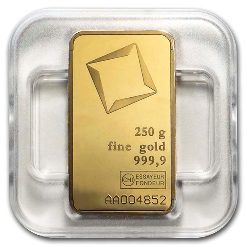 Aukso luitas 250 g.  Valcambi!