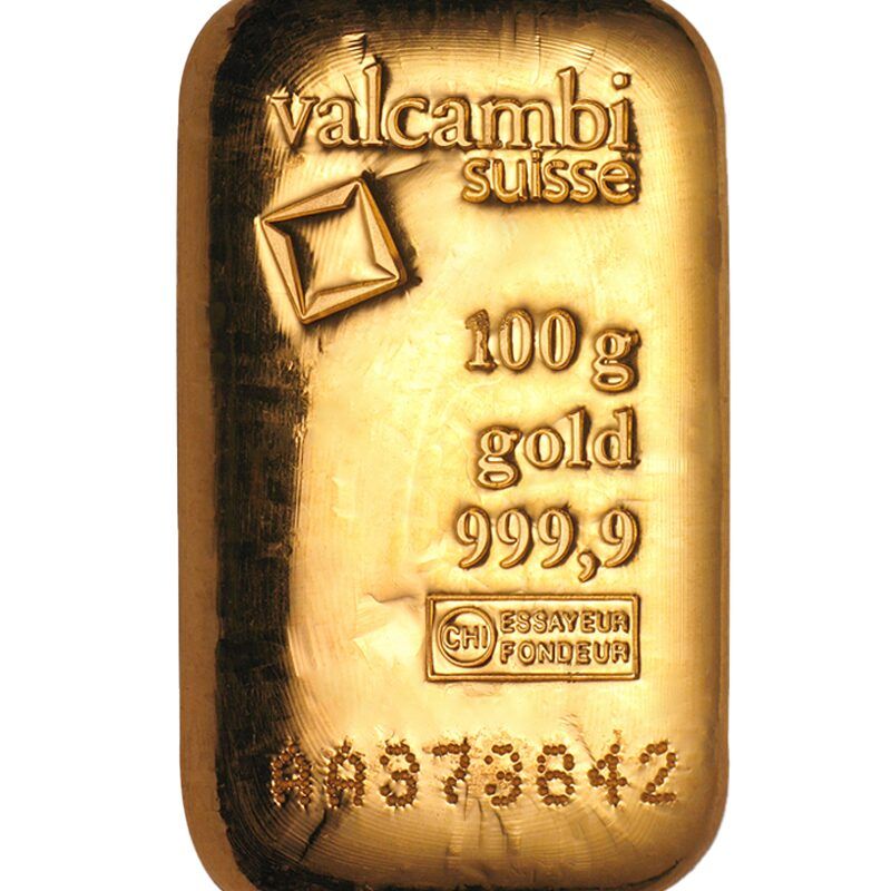 Aukso luitas 100 g. Valcambi!