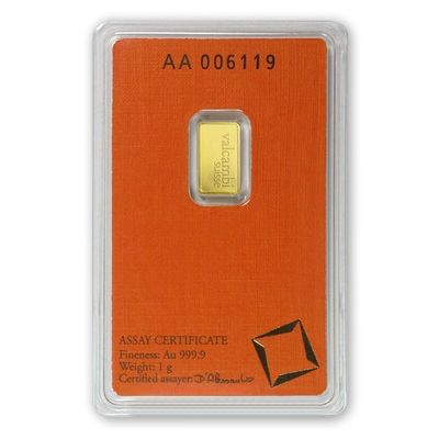 Gold bar 1 g. Valcambi!