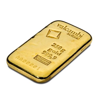 Gold bar 250 g. Valcambi!