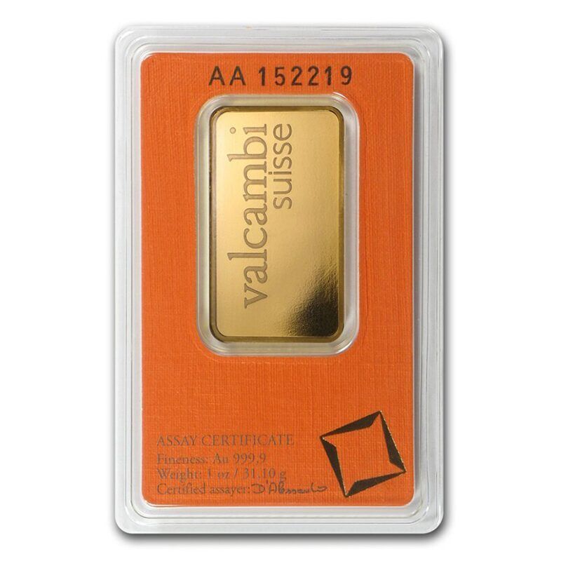Gold bar 1 oz. Valcambi!