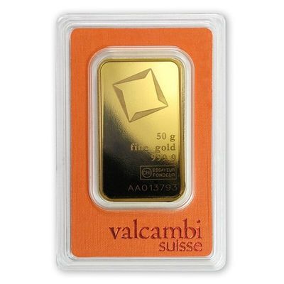 Aukso luitas 50 g.  Valcambi!