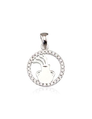 Silver Zodiac Aquarius A2300393PRhGrCZ Silver Zodiac Aquarius A2300393PRhGrCZ
