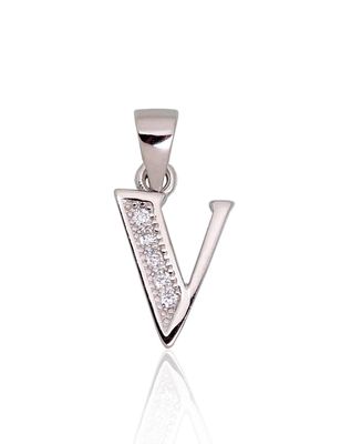 Silver Letter A2301852PRhGrCZ Silver Letter A2301852PRhGrCZ