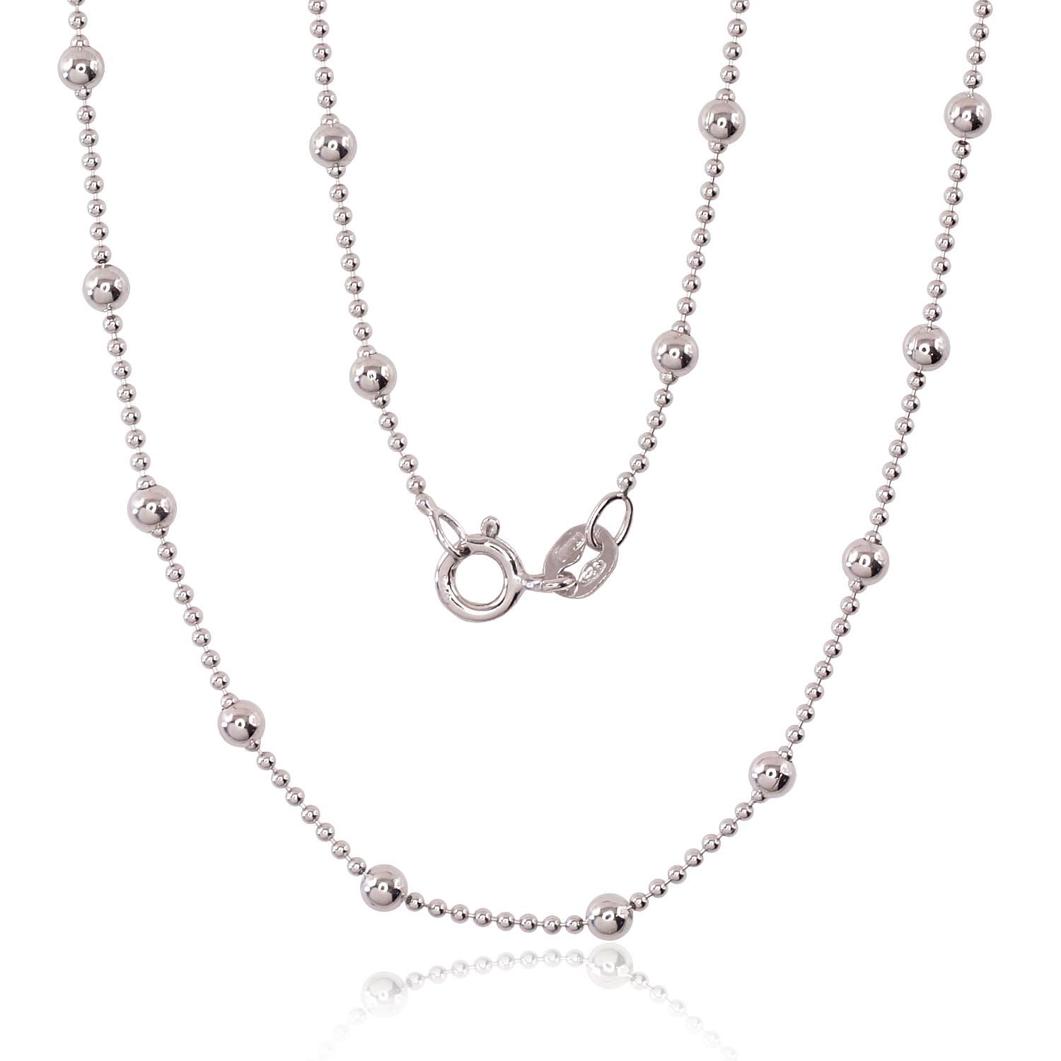 Sidabrinė Grandinėlė Sidabrinė grandinėlė Bead 1-3 mm #2400058(PRh-Gr) A2400058PRhGr