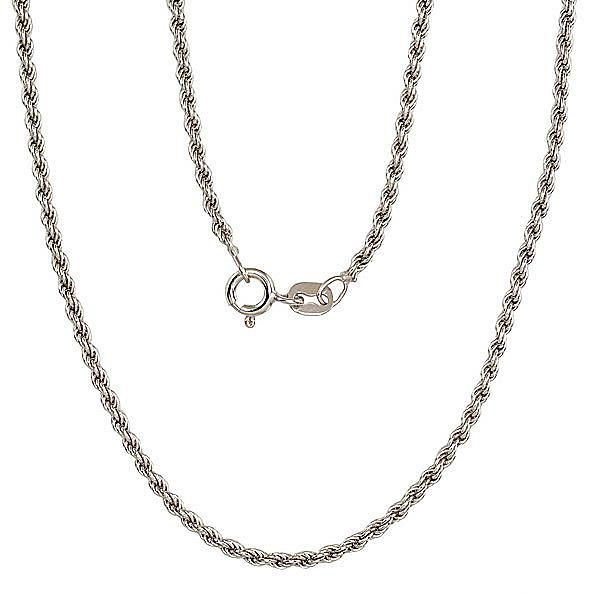 Sidabrinė Grandinėlė Sidabrinė grandinėlė Rope 2 mm #2400056(PRh-Gr) A2400056PRhGr