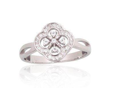 Silver Ring A2101980PRhGrCZ