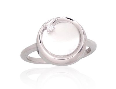 Silver Ring A2101942PRhGrCZPL Silver Ring A2101942PRhGrCZPL