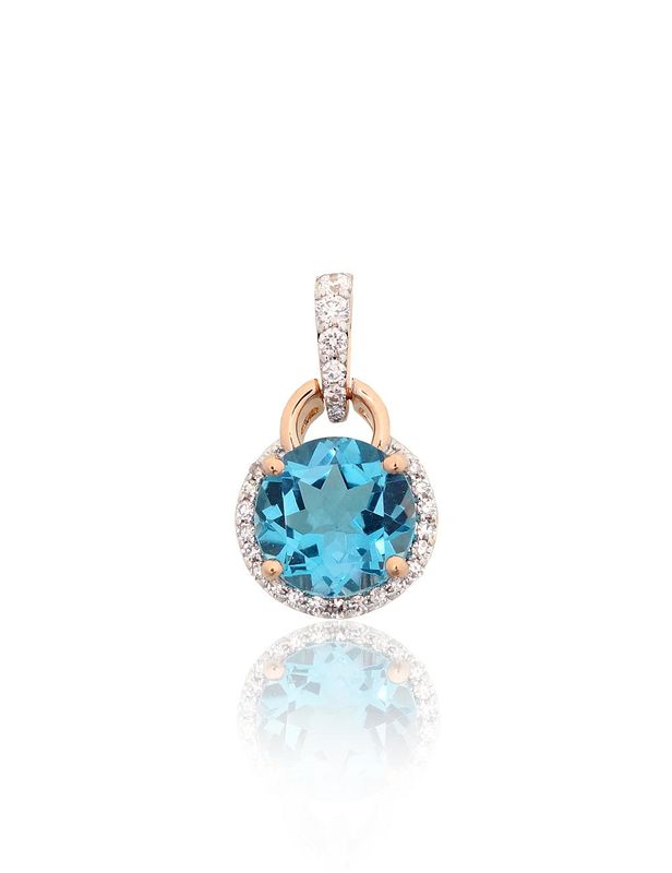 Gold Pendant with Gemstone A1301140AuRPRhWDITZB