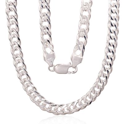 Men&#39;s Silver Chain Silver Chain Double Rhombus 6 mm A2400155