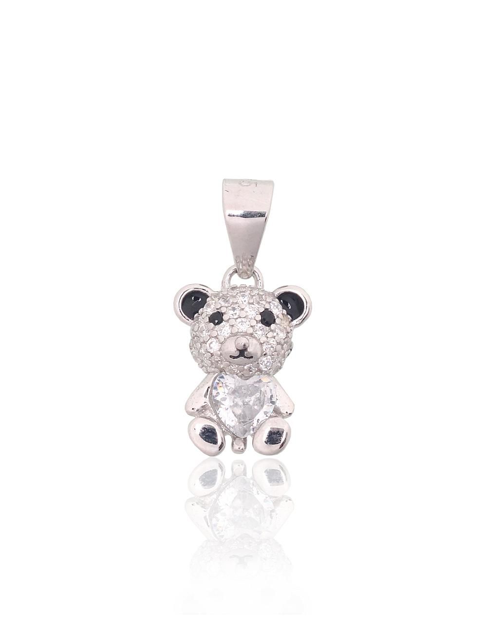 Silver pendant A2301984PRhGrCZCZBKMLBK Silver 925° Rhodium Plating Zirkons  Jewelery enamel  Women