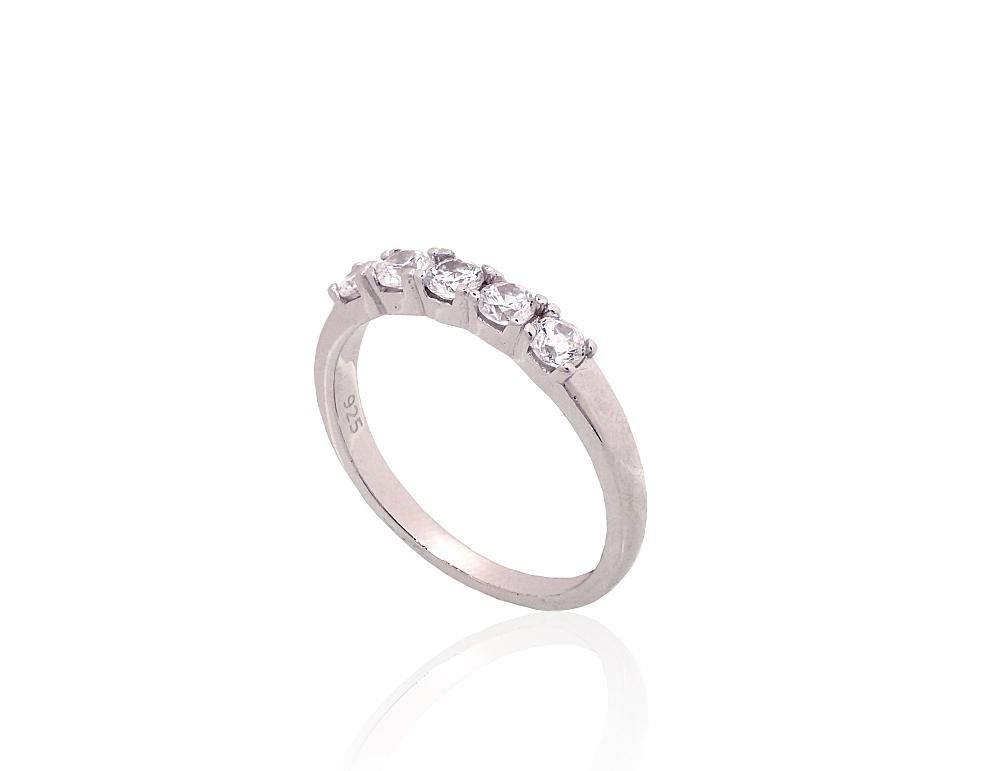 Silver ring A2101935PRhGrCZ Silver 925° Rhodium Plating Zirkons  Women