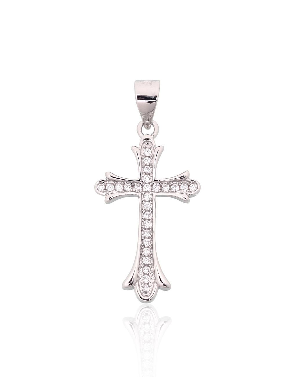 Silver pendant A2301979PRhGrCZ Silver 925° Rhodium Plating Zirkons  Crosses and Icons