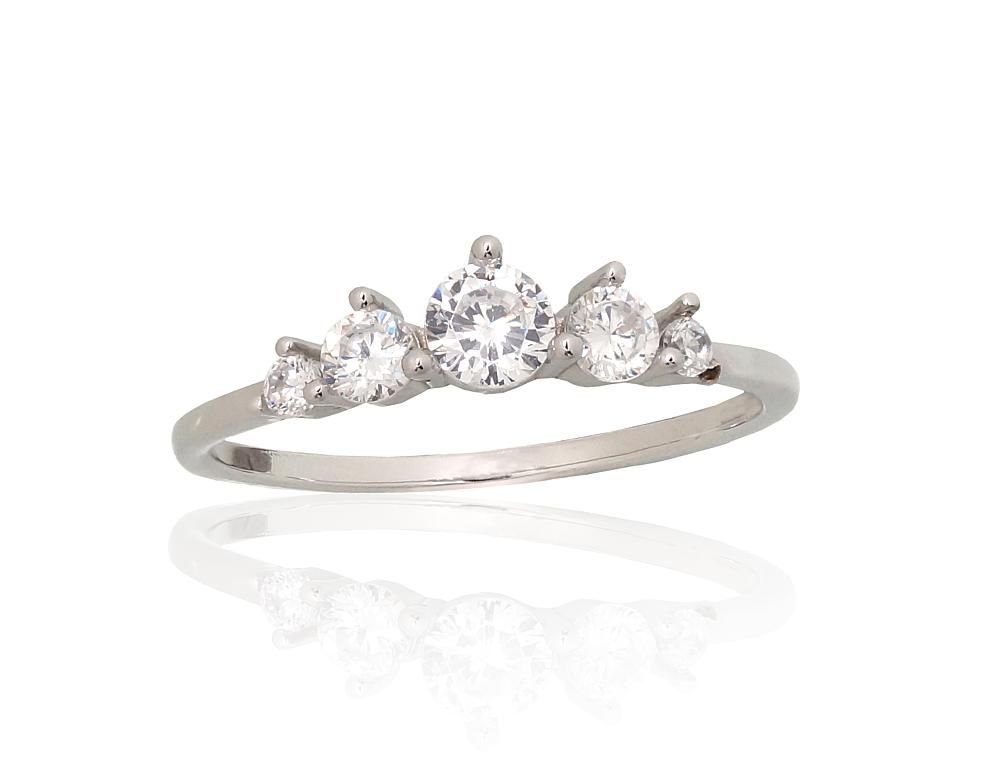 Silver ring A2101999PRhGrCZ Silver 925° Rhodium Plating Zirkons  Women