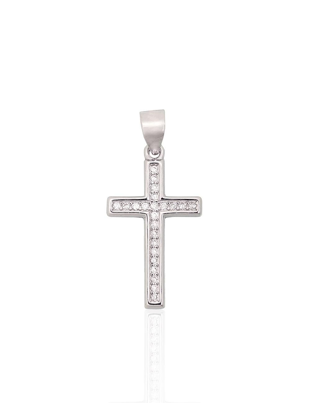 Silver pendant A2302032PRhGrCZ Silver 925° Rhodium Plating Zirkons  Crosses and Icons