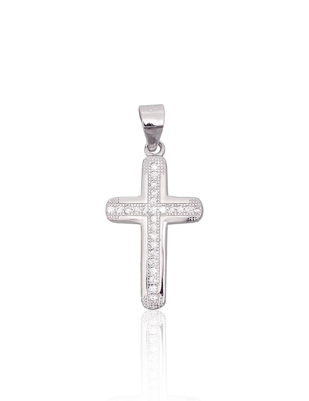 Silver pendant A2302034PRhGrCZ Silver 925° Rhodium Plating Zirkons  Crosses and Icons