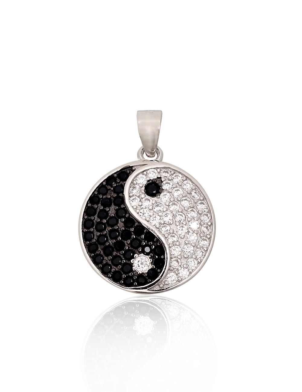 Silver pendant A2302038PRhGrPRhBkCZCZBK Silver 925° Rhodium Plating Zirkons  Women