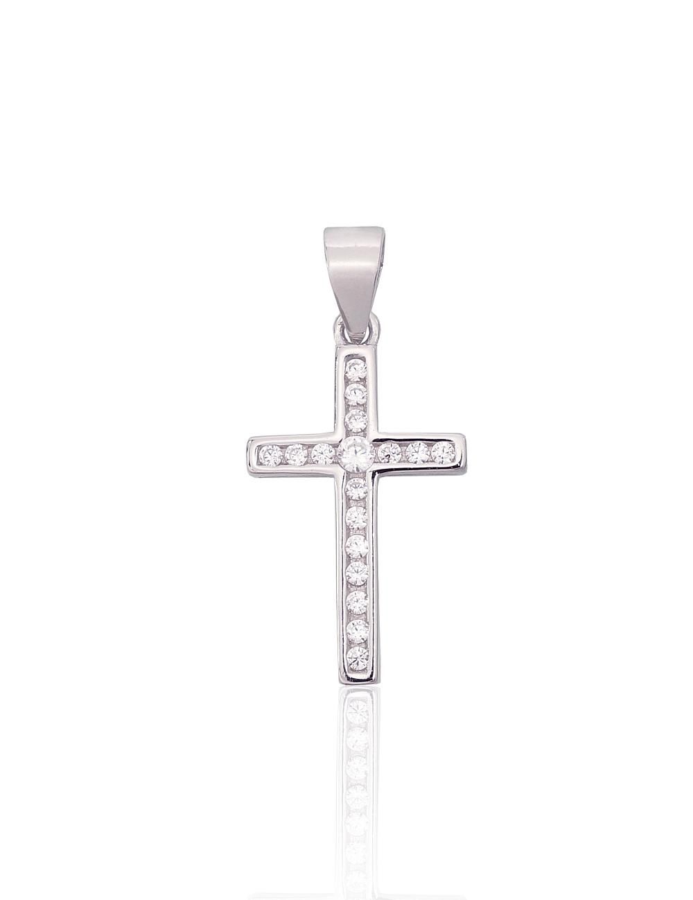 Silver pendant A2302031PRhGrCZ Silver 925° Rhodium Plating Zirkons  Crosses and Icons