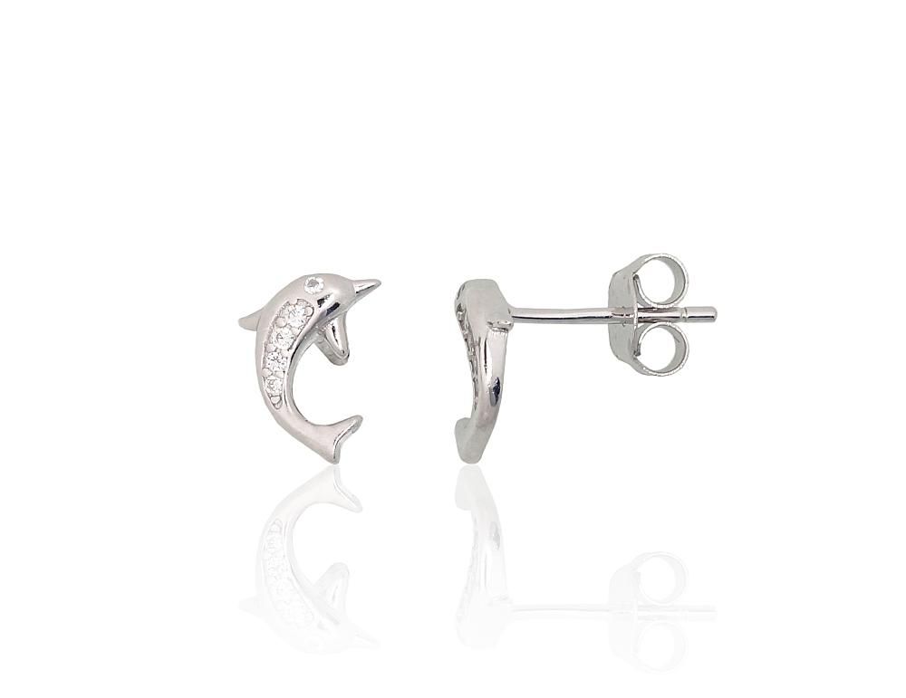 Silver stud earrings A2204292PRhGrCZ Silver 925° Rhodium Plating Zirkons  stud