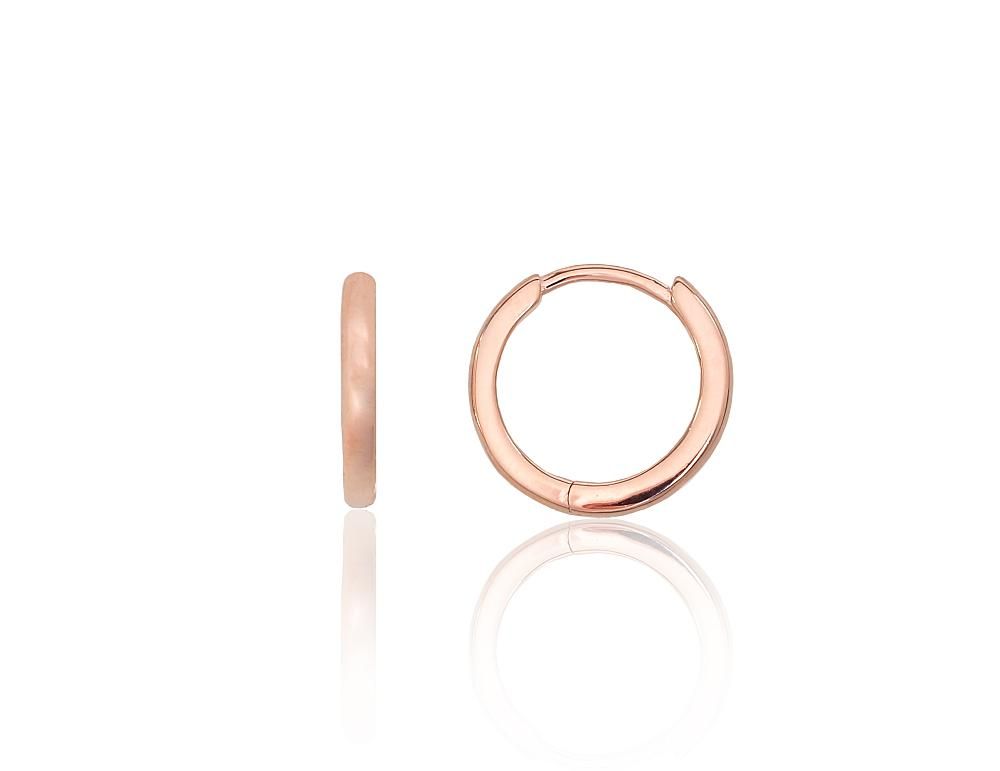 Silver hoop earrings A2204302PAuR Silver 925° red gold Plating hoop