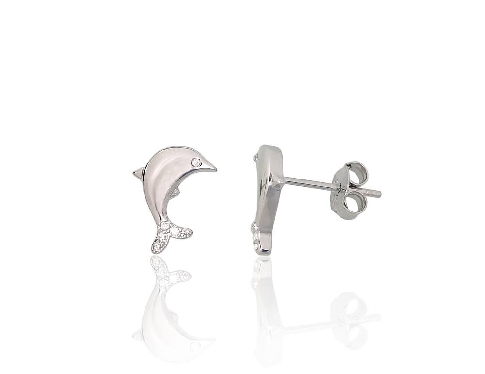 Silver stud earrings A2204293PRhGrCZ Silver 925° Rhodium Plating Zirkons  stud