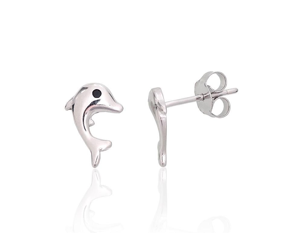 Silver stud earrings A2204092PRhGrCZBK Silver 925° Rhodium Plating Zirkons  stud